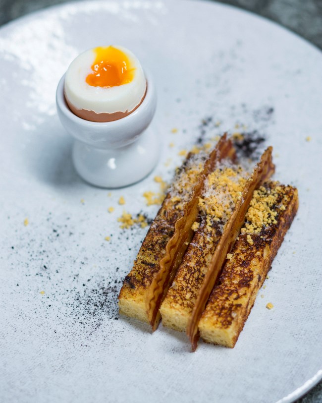 An image of food. Shortmarket Club's classic breakfast egg dish