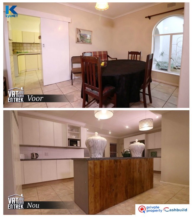 Before and after images of the new home revamp