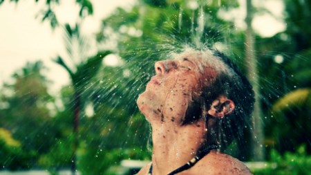 Getting in the mood for an outdoor shower 