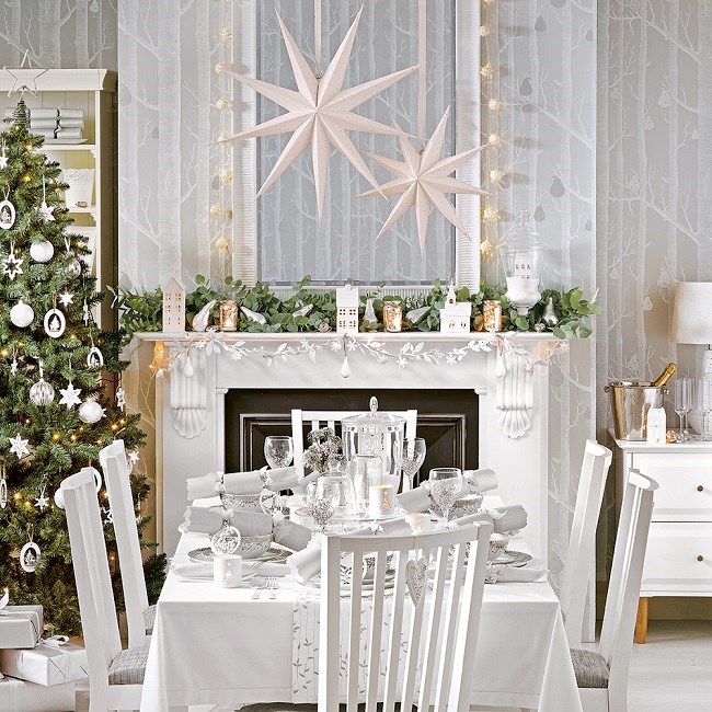 White Christmas decor