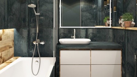 Compact storage spaces for bathrooms
