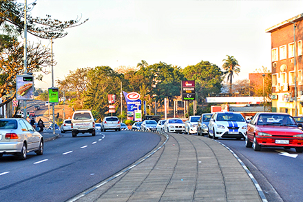 The main road in Queensburgh