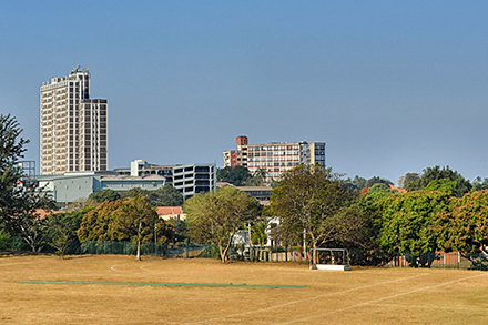 View of the city and park in Queensburgh