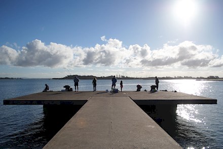 Fishing in Lake Mzingazi in Richards Bay