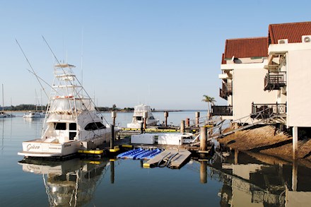 A yacht on the Mzingazi Waterfront in Richards Bay