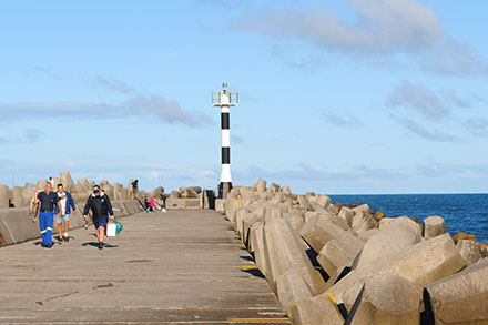 The pier at Alkantstrand beach in Richards Bay