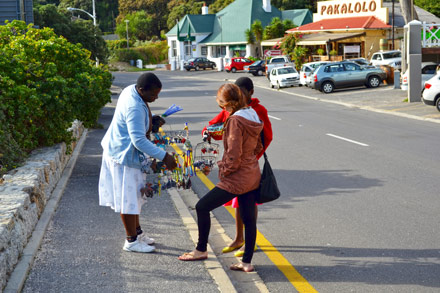 Street vendors in Hout Bay