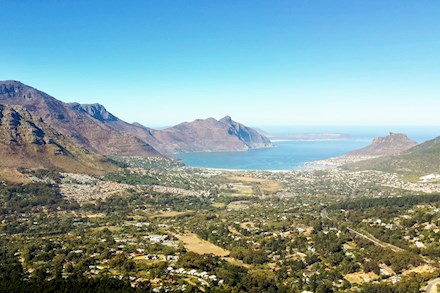 Aerial view of the area in Hout Bay