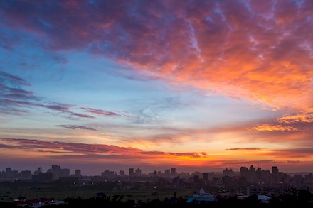 Beautiful sunrise in Durban Central