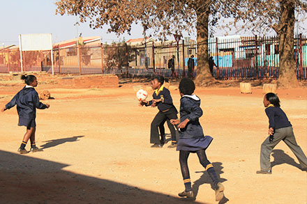 Children playing at school in Soweto