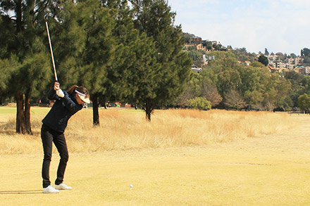 Playing golf in Johannesburg South