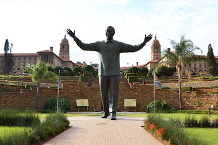 The Nelson Mandela staute in Pretoria Central and Old East