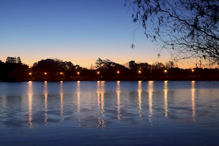 Emmarentia dam at dusk in Northcliff