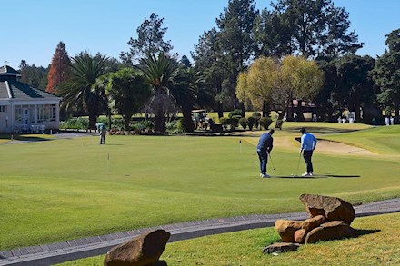 Playing golf at the Killarney Country Club in in Rosebank and Parktown