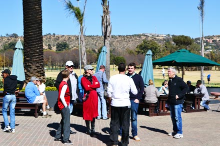 People socialising at Gilooly's Farm in Bedfordview