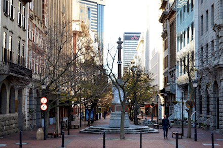 The city centre of Cape Town City Bowl 