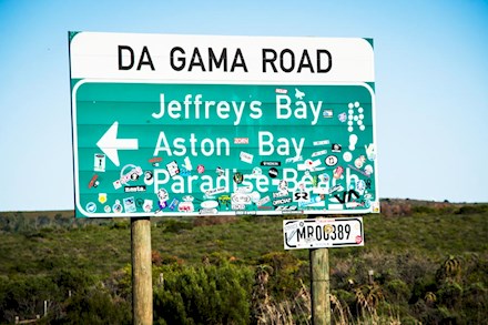 Sign for Jeffreys Bay in Jeffreys Bay to Tsitsikamma