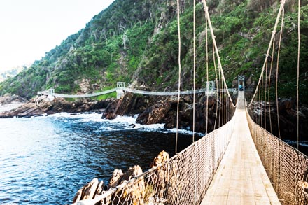 Suspension bridge in Jeffreys Bay to Tsitsikamma