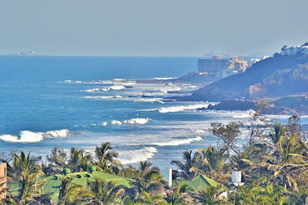 The coastline in Ballito