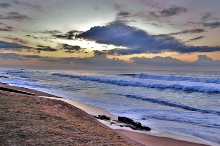 The beach in Umdloti to Westbrook