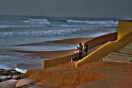 Fishing on the beach in Umdloti to Westbrook