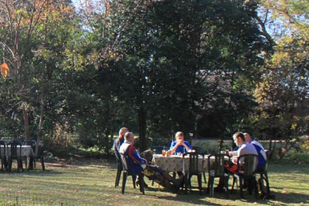 Eating in a park in Meyerton