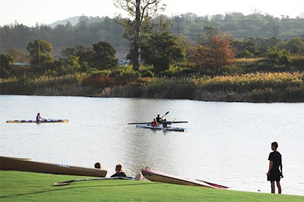 Canoeing in the Dusi river in Pietermaritzburg