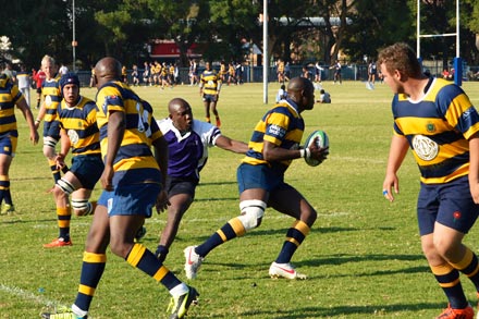 Playing rugby in Rustenburg