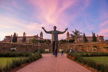 The Nelson Mandela statue in Pretoria East