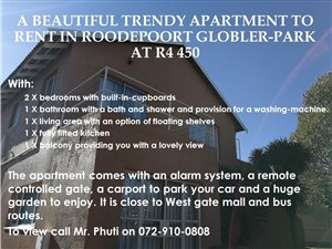 2 Bed Flat in Grobler Park
