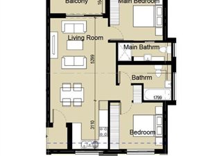 2 Bed Apartment in Emberton Estate