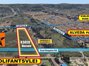 4.5 ha Land available in Olifantsvlei