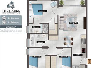 3 Bed Apartment in Riversands Commercial Park