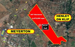 446.8 ha Farmland in Meyerton
