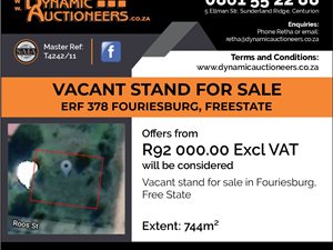744 m² Land available in Fouriesburg