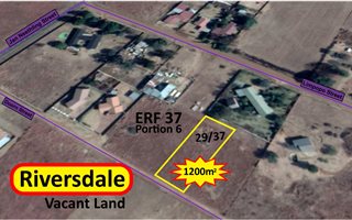 1200 m² Land available in Riversdale