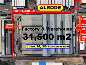 34150 m² Commercial space in Alrode