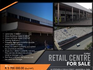 Retail space in Vanderbijlpark Central